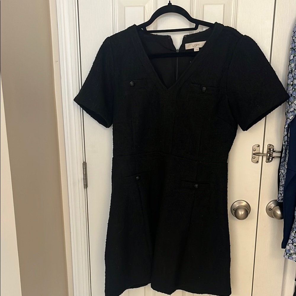 Elegant Black tweed Dress